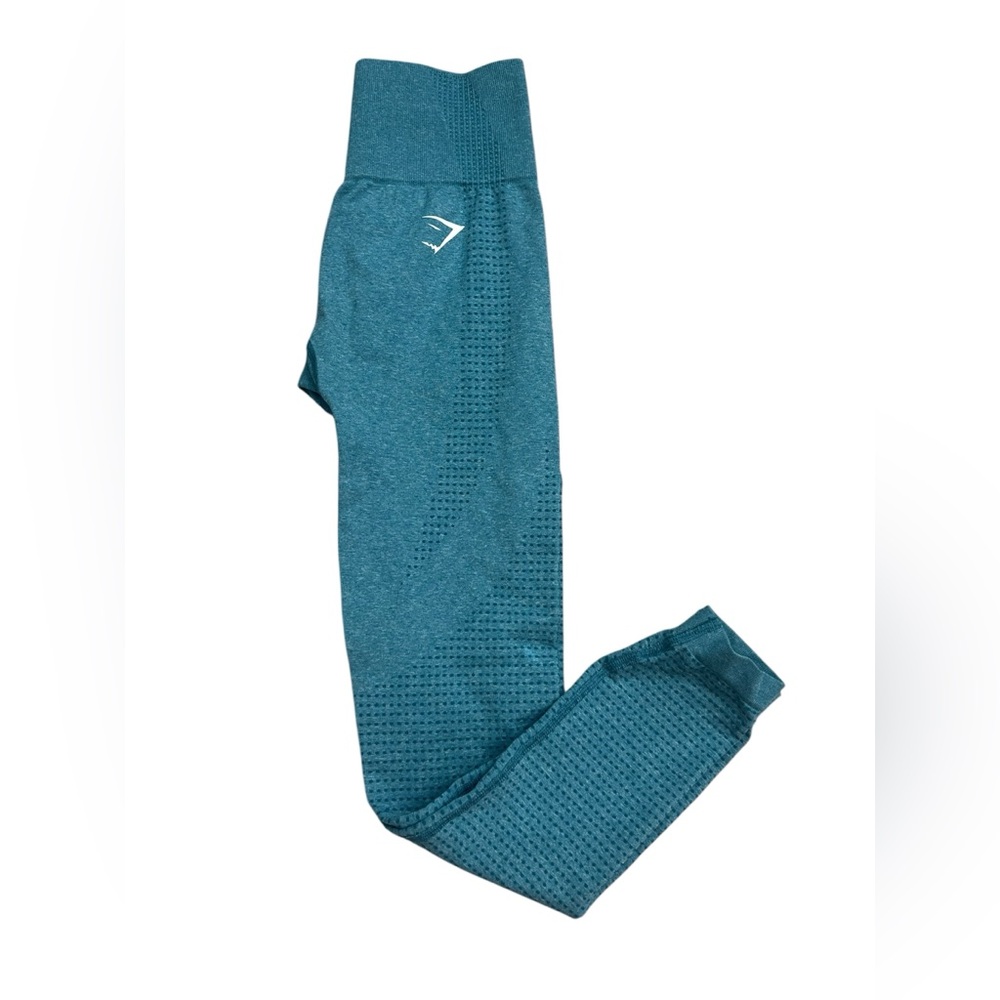 Gymshark Vital Seamless 2.0 Leggings in Tahoe Teal Marl - Size XS - Picture 2 of 7